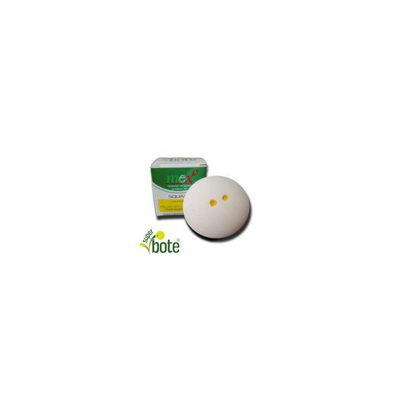 Pelota Super Bote Blanca (Dos puntos amarillos)