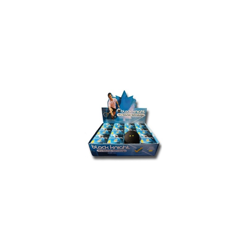 Caja de pelotas Black Knight (Dos puntos amarillos)